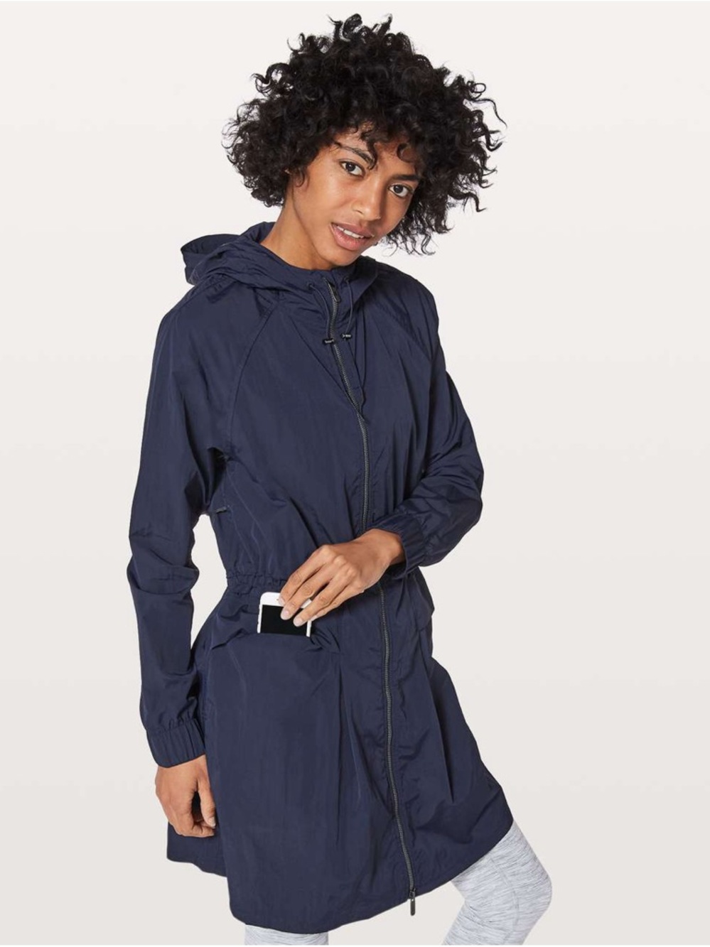 lululemon athletica Navy Hooded Utility Jacket